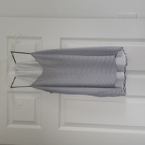 Express Reversible Black & White Striped Tank